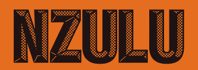 Nzulu's text only logo with orange background